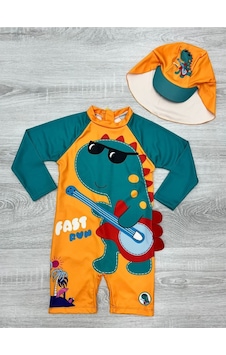 My Kids Wear Şapkalı Fermuarlı Uzun Kollu Mayo Turuncu My Kids Wear Şapkalı Fermuarlı Uzun Kollu Mayo Turuncu