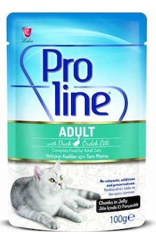 Proline Ördek Etli Pouch Yetişkin Kedi Yaş Maması 100 G Proline Ördek Etli Pouch Yetişkin Kedi Yaş Maması 100 G
