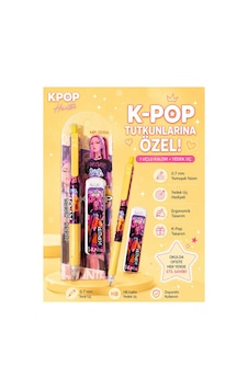 K-pop Anime Desenli Uçlu Kalem Ve Yedek Uç Seti 0.7 Mm 1 Adet Set 3 3 K-pop Anime Desenli Uçlu Kalem Ve Yedek Uç Seti 0.7 Mm 1 Adet Set 3 3