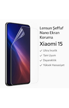 Lensun Şeffaf Nano Ekran Koruma Xiaomi 15 Lensun Şeffaf Nano Ekran Koruma Xiaomi 15