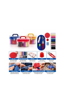 Dikiş Seti Çantalı Büyük Boy İplik Makas İğne Mezura Yüksük Tamir Kiti Bx-316944 Dikiş Seti Çantalı Büyük Boy İplik Makas İğne Mezura Yüksük Tamir Kiti Bx-316944
