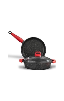 Gülsan Gls 3 Parça Granit Döküm Tencere Tava Seti 26 CM Gülsan Gls 3 Parça Granit Döküm Tencere Tava Seti 26 CM