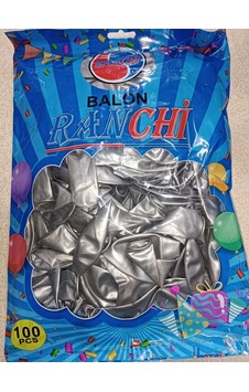 100 Lü Metalik Balon 14/a Birinci Kalite Gümüş 100 Lü Metalik Balon 14/a Birinci Kalite Gümüş