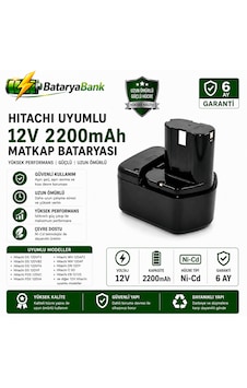 Hitachi Uyumlu 12v 2200mah Ni-cd Şarjlı Matkap Bataryası - Bataryabank