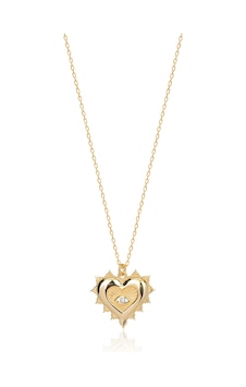 Emılıano Jewellery 925 Ayar Zirkon Taşlı Kalp Kolye Gold - Gümüş Emılıano Jewellery 925 Ayar Zirkon Taşlı Kalp Kolye Gold - Gümüş