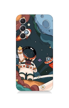 Samsung Galaxy A34 Uyumlu Silikon Kılıf Sevimli Astronot Uzay Macerası Samsung Galaxy A34 Uyumlu Silikon Kılıf Sevimli Astronot Uzay Macerası