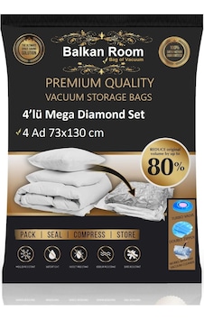 Balkan Room Vakum Hurcu 4 Lü Mega Diamond Set Vakumlu Hurç Şeffaf Balkan Room Vakum Hurcu 4 Lü Mega Diamond Set Vakumlu Hurç Şeffaf