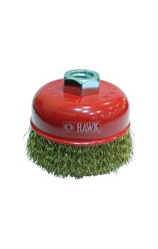 Hawk Ha10113 Çanak Fırça Sarı Dalgalı Telli M14 Vidalı 75mm