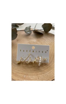 İncili Set Küpe/earcuff Altın - 741699850 Altın - 741699850 Altın
