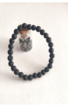 Sertifikalı 6 Mm Lav Doğaltaş Bileklik Siyah Sertifikalı 6 Mm Lav Doğaltaş Bileklik Siyah