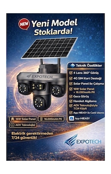 Expotech Hıeasy Expotech Solar 4g 4 2mp 16w 16000mah Ex-rbx-s32