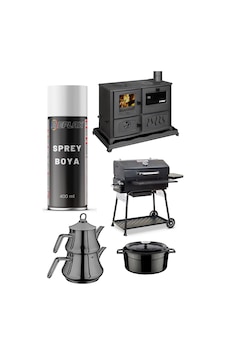 Replax Soba Mangal Isıya Dayanaklı 600° Sprey Boyası 400 ML Siyah