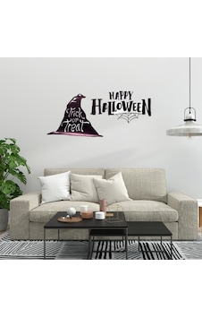 Happy Halloween Temalı Duvar Stickerı Sarı Happy Halloween Temalı Duvar Stickerı Sarı