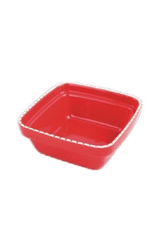 Cosmotex Pawise Dog Square Ceramic Bowl 550 Ml -red Cosmotex Pawise Dog Square Ceramic Bowl 550 Ml -red