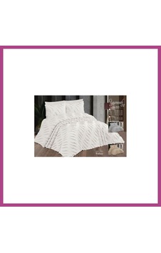 Gees Global Çift Kişilik Yatak Örtüsü Krem 3 Parça Yatak Örtüsü Bedspread Gbzs