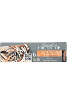 Oil Pencils Drawing Set Yağlı Çizim Kalemleri Eskiz Seti 6'lı Metal Kutu / 400 07 Oil Pencils Drawing Set Yağlı Çizim Kalemleri Eskiz Seti 6'lı Metal Kutu / 400 07