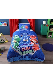 Taç Yorgan Seti Pj Masks Tek Kişilik Yastık Taç Yorgan Seti Pj Masks Tek Kişilik Yastık