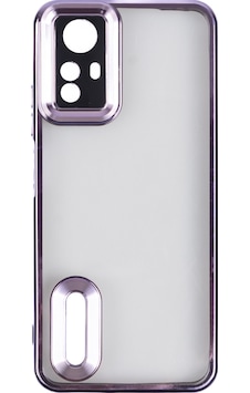 Xiaomi Redmi Note 12s Kılıf Kamera Korumalı Logo Gösteren Zore Omega Kapak Lila