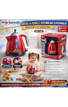 Sesli Ve Işıklı Çaydanlık Evcilik Oyuncak Mutfak Seti Sesli Ve Işıklı Çaydanlık Evcilik Oyuncak Mutfak Seti