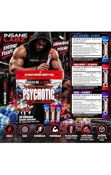 Insane Labz Psychotic Preworkout Energy Focus And Endurance With Beta Alanine Creatine Monohydrate D Aromalı Insane Labz Psychotic Preworkout Energy Focus And Endurance With Beta Alanine Creatine Monohydrate D Aromalı