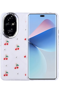 Honor 200 Kılıf Airbag Tasarımlı Simli Şeffaf Zore Kutup Kapak Kiraz