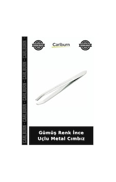 Özel Üretim Kişisel Bakım Kaş Makyaj Güzellik Metal Cımbız - Gümüş Renk - İnce Uç
