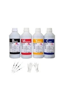 Tecprint Canon G3400 1 Litre Cmyk Uyumlu Mürekkep Seti +enjektör+eldiven Tecprint Canon G3400 1 Litre Cmyk Uyumlu Mürekkep Seti +enjektör+eldiven
