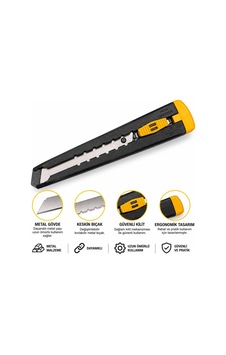 Sarı-siyah Metal Maket Bıçağı