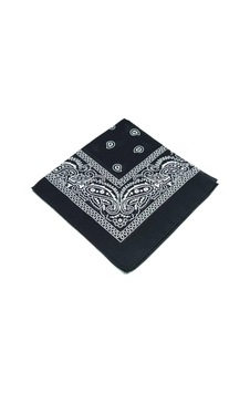 Herşey Nota Etnik Pamuk Fular Bandana Siyah Çok Renkli Herşey Nota Etnik Pamuk Fular Bandana Siyah Çok Renkli