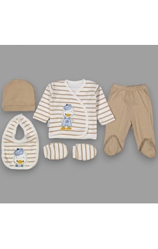 Juutalüx Baby Juutalüx Ördek Model 5 Parça Zıbın Takım Baskılı