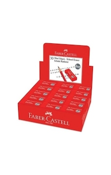 Faber Castell Kırmızı Okul Silgisi 30'Lu Kutu N11.2191 Faber Castell Kırmızı Okul Silgisi 30'Lu Kutu N11.2191