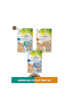 Mix Cat Treat Tavuk & Ton Balık & Somon Ezmeli Kedi Ödül Maması Seti 3x80 Gr