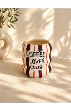 Coffee Lover El Yapımı Seramik Kupa Koyu Kahverengi Coffee Lover El Yapımı Seramik Kupa Koyu Kahverengi