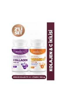Hotay Nutrition Wooggs Vital Hidrolize Kollajen Tip 1-3 Hyaluronik Asit Biotin 60 Tablet + Vitamin C 1000 Mg 120 Tabl Hotay Nutrition Wooggs Vital Hidrolize Kollajen Tip 1-3 Hyaluronik Asit Biotin 60 Tablet + Vitamin C 1000 Mg 120 Tabl
