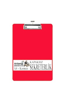 Sekreterlik Kapaksız A4 1 Adet Renkli A4 Kapaksız Sekreterlik Klipsli Metal Mekanizmalı 80 Yaprak Kapasiteli Kırmızı Sekreterlik Kapaksız A4 1 Adet Renkli A4 Kapaksız Sekreterlik Klipsli Metal Mekanizmalı 80 Yaprak Kapasiteli Kırmızı