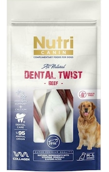 Nutri Canin Dental Twist Biftekli Diş Sağlığı Yetişkin Köpek Ödülü 120 G Nutri Canin Dental Twist Biftekli Diş Sağlığı Yetişkin Köpek Ödülü 120 G