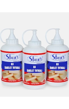 Stein D3 Şeffaf Süper Güçlü Ahşap Tutkalı 550gr. X 3 Adet Stein D3 Şeffaf Süper Güçlü Ahşap Tutkalı 550gr. X 3 Adet