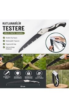 53 Cm Katlanır Pelikan Testere, Büyük Boy, El Testeresi, Katlanabilir Budama Ve Kesim Testeresi, Kamp, Bahçe Ve Ahş 53 Cm Katlanır Pelikan Testere, Büyük Boy, El Testeresi, Katlanabilir Budama Ve Kesim Testeresi, Kamp, Bahçe Ve Ahş