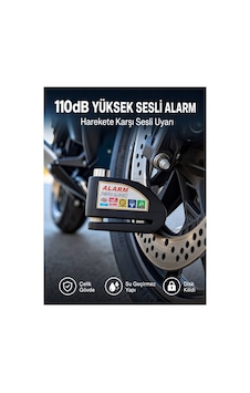 Yüksek Sesli 110db Çelik Disk Kilidi Su Geçirmez Yeni Nesil - Hs08371405-3983