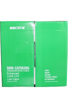 Seclife Snw-c6526g 24awg Utp 305m Saf Bakır Cat6 Kablo