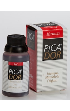PICADOR ISTAMPA MÜREKKEBİ 30CC KIRMIZI KE003 12 Adet