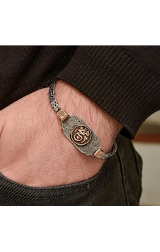 Hat Sanatı Hiç Yazılı Kral Zincir 925 Ayar Gümüş Erkek Bileklik Hat Sanatı Hiç Yazılı Kral Zincir 925 Ayar Gümüş Erkek Bileklik