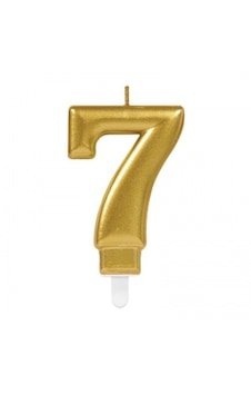 7 Rakam Mum Gold Renk Çr 7 Rakam Mum Gold Renk Çr