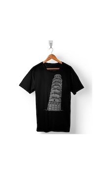 Pısa Tower Piza Kulesi İtalya Baskılı Tişört Unisex T-shirt 001 Pısa Tower Piza Kulesi İtalya Baskılı Tişört Unisex T-shirt 001