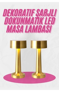 Altın Rengi Masa Ve Gece Lambası Dokunmatik Şarjlı Masa Lambası Çok Renkli 23678249 Altın Rengi Masa Ve Gece Lambası Dokunmatik Şarjlı Masa Lambası Çok Renkli 23678249