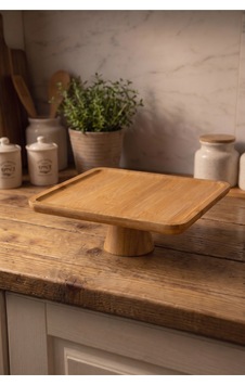 Ayaklı Kare Bambu Sunumluk 28x28 Cm Dekoratif Sunum Standı Pasta Standı Kahvaltılık Meyvelik Servis Tabağı Bej Bej Ayaklı Kare Bambu Sunumluk 28x28 Cm Dekoratif Sunum Standı Pasta Standı Kahvaltılık Meyvelik Servis Tabağı Bej Bej