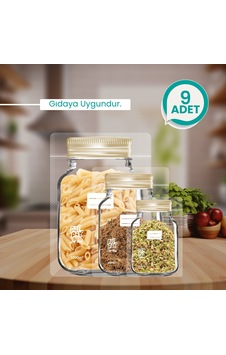 Altınyaldız Metal Kapaklı Kavanoz Görünümlü Saklama Poşeti 9 Adet 3 Büyük, 3 Orta, 3 Küçük Altınyaldız Metal Kapaklı Kavanoz Görünümlü Saklama Poşeti 9 Adet 3 Büyük, 3 Orta, 3 Küçük