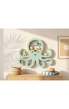 3d Baskı Ahtapot Duvar Rafı - Dekoratif Mini Raf-mint Çok Renkli 3d Baskı Ahtapot Duvar Rafı - Dekoratif Mini Raf-mint Çok Renkli