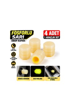 Fosforlu Sarı Sibop Kapağı 4'lü Set Gece Parlayan Araç Lastik Sibop Koruyucu Plastik Kapak - 939655235 Fosforlu Sarı Sibop Kapağı 4'lü Set Gece Parlayan Araç Lastik Sibop Koruyucu Plastik Kapak - 939655235