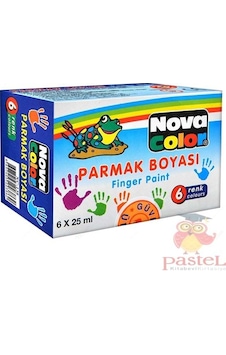 Parmak Boyası 6 Renk - Nova Color ( 6 x 25 Ml ) Parmak Boyası 6 Renk - Nova Color ( 6 x 25 Ml )
